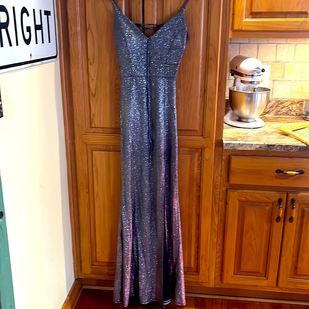 Silver prom dress
